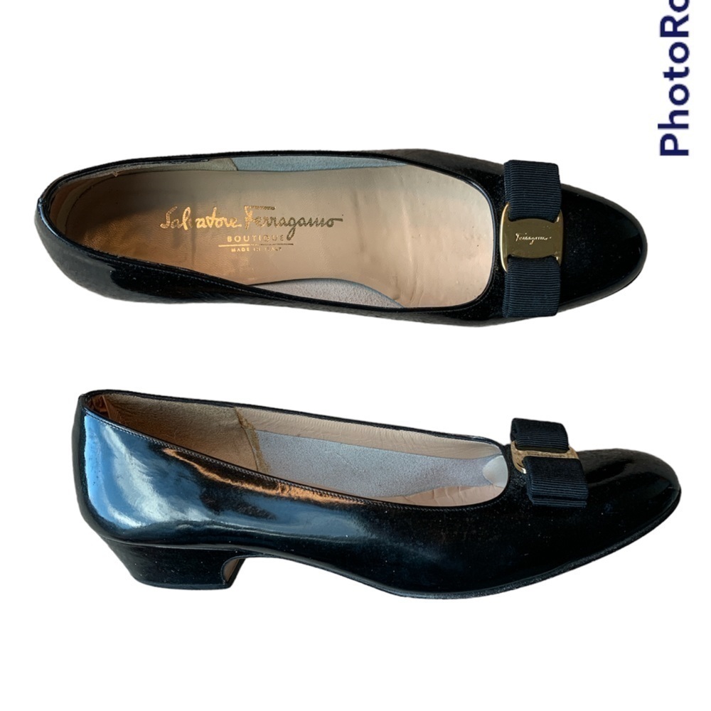 Salvatore Ferragamo | Salvatore Ferragamo Vara Black Patent Leather Heels